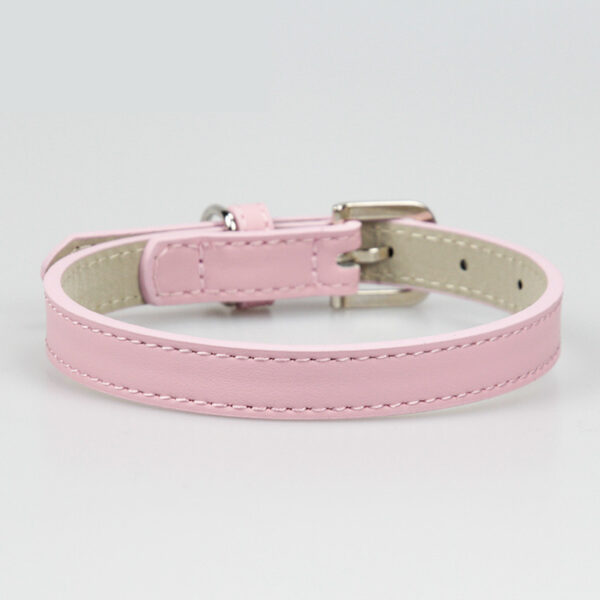 Leather Small Dog Medium Teddy Pet Dog Collar - Image 6