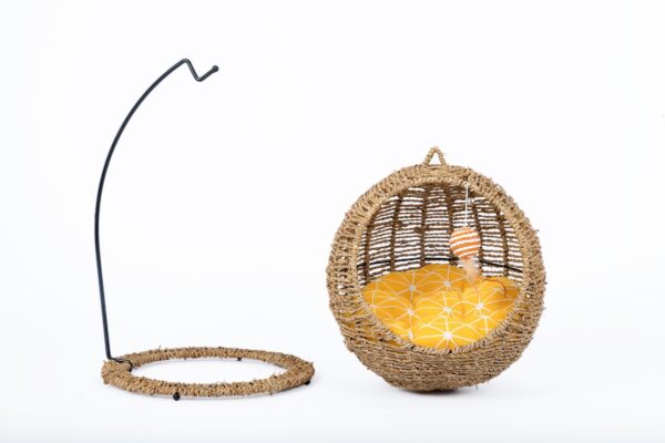 Woven Round Cat Litter Pet Bed Hanging Basket - Image 6