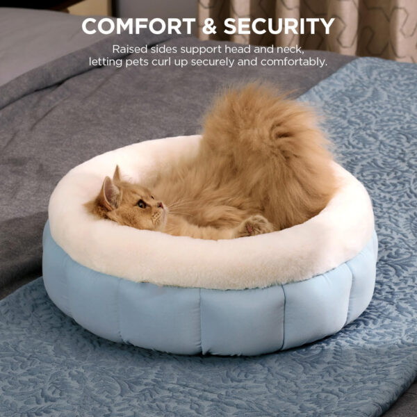 basket beds for pets Donut Dog Beds For Small Dogs - Round Cat Beds For Indoor Cats Washable Pet Bed For Puppy And Kitten With Anti-Slip Bottom - Image 10