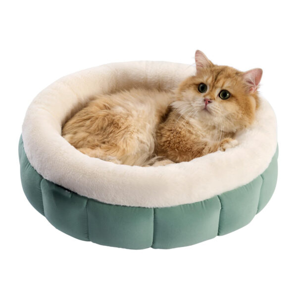 basket beds for pets Donut Dog Beds For Small Dogs - Round Cat Beds For Indoor Cats Washable Pet Bed For Puppy And Kitten With Anti-Slip Bottom