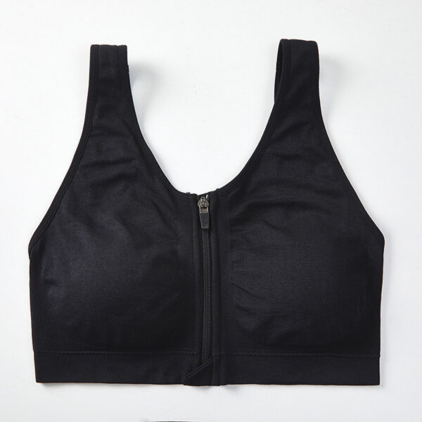 Front Zipper Sports Bra Shockproof High Strength Beauty Back - Image 2